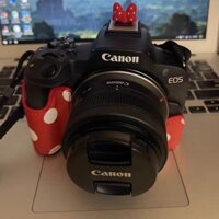 Thích Hợp Cho Canon R50r100 Vỏ Máy Ảnh Vỏ Bảo Vệ Da Đế Nửa Bộ Di Động Dễ Thương Phụ Kiện Máy Ảnh