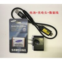 Thích hợp cho cáp dữ liệu máy ảnh kỹ thuật số Samsung Blues L201 L301 SLB-0837B Pin + Bộ sạc + Cáp sạc