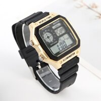 Thích hợp cho Casio AE-1200 / 1300 / W-216 Vỏ kim loại sửa đổi hình vuông nhỏ Vòng tay dây đeo silicon bằng nhựa