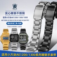 Thích hợp cho đai thép không gỉ casio casio AE1200 / 1300 / 1500 A158 / 168 / F91