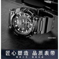 Thích hợp cho dây đeo đồng hồ Casio AQ-S810W AEQ-110W W-735H TRT-110H Dây đeo cổ tay silicon 18mm Đen