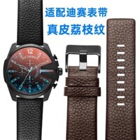 Thích hợp cho Diesel Diesel Dây Da Thật Chính Hãng Nam DZ43243 / 1657 / 4318 Dây Da Họa Tiết Vải Lười 24 26mmC73