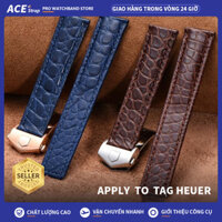 Thích hợp cho đồng hồ TAG HEUER dây da cá sấu 19mm 20mm 22mm Carrera lặn dòng