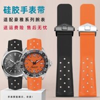 Thích hợp cho Haoya TAGF1 Carla Racing Lặn Monaco Series Dây đeo đồng hồ silicon Nam Giảm giá Khóa Vòng tay cao su C41