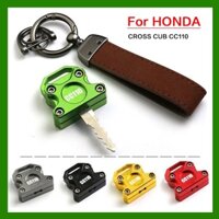Thích hợp cho Honda CROSS CUB CC110 Vỏ chìa khóa xe máy Hợp kim nhôm Móc chìa khóa