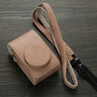 Thích hợp cho hộp đựng máy ảnh Canon g7x2 M3 có họa tiết vải thiều CCD satchel thẻ đen RX100 vỏ da LX10 Ricoh GR3X