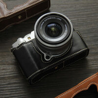 Thích hợp cho hộp đựng máy ảnh Fuji xm5 X-M5 Base X20 / X10 Bao nửa bảo vệ cổ điển bằng da