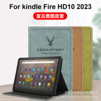 Thích hợp cho Kindle Fire HD10 2024 Retro Deer Hình Bảo Vệ HD10 Plus Flat Case