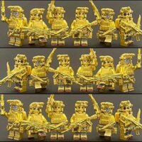 Thích hợp cho Lego Gold Lực lượng đặc biệt khối gỗ hình người lính cảnh sát đặc nhiệm quân sự mô hình búp bê đồ chơi lắp ráp giáo dục