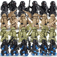 Thích hợp cho Lego khối gỗ người đàn ông tàu điện ngầm thoát lính hạng nặng cảnh sát quân đội đặc nhiệm đồ chơi lắp ráp nhân vật phản diện