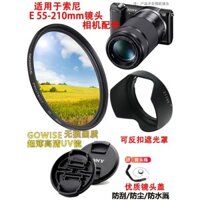 Thích hợp cho máy ảnh không gương Sony A6000 NEX5N NEX7, nắp ống kính E 55-210mm, bộ lọc UV