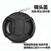 Thích hợp cho máy ảnh không gương Fujifilm XT3 XS10, nắp ống kính 52mm có dây đeo XF35 f1.4/XF18mm/XC15-45
