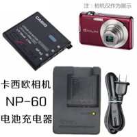 Thích hợp cho máy ảnh kỹ thuật số Casio EX-S10 S12 Z19 Z20 Z80 Z85 Z90 NP-60 Pin + Bộ sạc