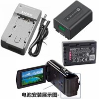 Thích hợp cho máy ảnh Sony DCR-SR47E SR46E SX40E SR5E SX43E Pin Lithium + Bộ sạc