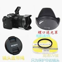 Thích hợp cho nắp ống kính máy ảnh Sony DSC-RX10M3 RX10M4 RX10IV + nắp ống kính + lọc UV 72mm