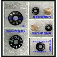 Thích hợp cho nhãn dán mặt số chế độ Canon 5D3 6D 70D 5D4 6D2, miếng dán bàn xoay, đĩa nhãn