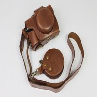 Thích hợp cho Olympus EM10 Túi đựng máy ảnh thế hệ thứ ba Vỏ bảo vệ Đế da thật Túi da kỹ thuật số nửa vai