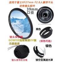 Thích hợp cho ống kính bánh quy Fuji XF27mm XF 60mm F2.4 Nắp ống kính 39mm Ống kính Hood Phụ kiện gương UV