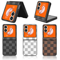 Thích hợp cho Ốp điện thoại da kẻ sọc lật Tecno Phantom V Flip2 / Infinix Zero