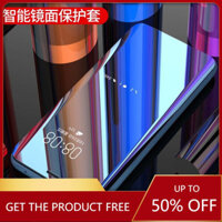 Thích hợp cho Samsung A42 S20FE A71 A51 A50 Note 20 Ultra A30 Vỏ lật điện thoại di động Giá đỡ ba chiều Vỏ bảo vệ gương mạ điện