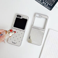 Thích hợp cho Samsung Galaxy Màn hình gập Z Flip 3 4 5 6 7 Ốp điện thoại Vỏ gương chấm bi độc đáo OPPO FindN3Flip / N2Flip Flip Case