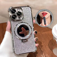 Thích hợp cho Samsung s23 Vỏ điện thoại Giá đỡ S21 + Túi khí Tích hợp s22 s24 Màu tương phản s25ultra note20 Gương s20fe Long lanh A73A55A54A53A52A51A32A25A06