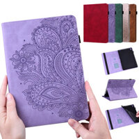 Thích hợp cho Samsung Tab A9 plus Vỏ da phẳng Redmi pad SE Retro Frosted Peacock Flower Card Leather Case