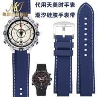 Thích hợp cho TIMEX TIMEX Dây đeo đồng hồ silicon mềm hợp thời trang T2N720 721 Dây đeo thay thế 16mm