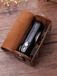 Thích hợp cho túi đựng máy ảnh Sony ZV1M2 II Vỏ da ZV1F RX100m6 Thẻ đen 7a5 Panasonic LX10 / ZS80 Canon G7X3 / G5X2 Ricoh GR3X / 2 Túi đựng máy ảnh Fuji XF10 Vỏ bảo vệ