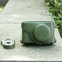Thích Hợp Cho Túi Máy Ảnh Fuji X100F X100S Bao Da X100T Vỏ Bảo Vệ X100 Retro Xanh Hoạt Hình Bò