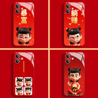 Thích hợp cho vỏ điện thoại iPhone16Pro 15 / 14Plus Đỏ 13Mini / 12 Thủy tinh lỏng XS Nezha