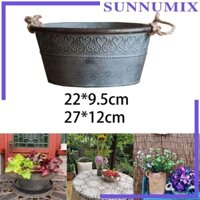 Thiếc Xô Nắp Xô Trang Trí Sân Vườn Quà Tặng Cây Hộp Đựng Trang Trí Thiếc Pails Cho Sân Ngoài Trời Phòng Khách Văn Phòng Sân