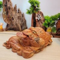 Thiềm Thừ Gỗ Xá Xị - Cóc gỗ phong thủy