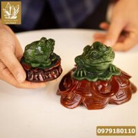 Thiềm Thừ Ngọc | Thiềm Thừ Ngọc Bích | Thiềm Thừ (Cóc 3 Chân, Cóc Ngậm Tiền) Ngọc Bích (Nephite) Siêu VIP - M0916 + M0772