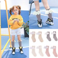 Thiên thần của Cánh Cho Bé Tập Đi Cho Trẻ Sơ Sinh Kid Cotton Ấm Tất Vớ Đầu Gối Chặt Gọng Mềm Mại Đầu Gối Cao Giữ Nhiệt Thiên Thần cánh Tất Thanh Đạm 0-4 Tuổi