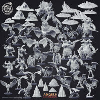 [Thiên Thần Vs Quỷ] Thiên Thần Đồ Khổng Lồ Bò Demon Dragon Dungeon dnd Chạy Đội Ban Trò Chơi Chiến Tranh Cờ Vua Mảnh Mô Hình Không Sơn