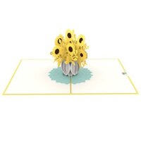 Thiệp 3D pop up Hoa Mặt Trời