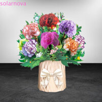 Thiệp chúc mừng hoa SOLARNOVA, Thẻ quà tặng hoa 3D chúc phúc bằng giấy, Bưu thiếp Thiệp mời có thể gập lại tinh tế Thiệp kỷ niệm