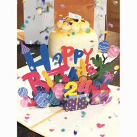 Thiệp Chúc Mừng Sinh Nhật 3d Ba Chiều Tự Làm Quà Tặng Handmade Sáng Tạo Viết Tay Ngày Lễ Phước Lành Cắt Giấy Thẻ Thư Bật Lên Sách / / 3.6