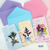 Thiệp hoa khô Cute animal best wishes for you 9x16