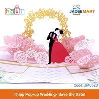 Thiệp Nổi 3D Pop Up Tình yêu -  Wedding- Save the Date