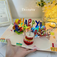 Thiệp sinh nhật 3D phát nhạc by DÉCORER LOVELY có sẵn