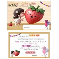 thiệp thôi nôi sinh nhật thiêt kế riêng cho bé. in hoàn chỉnh nội dung theo yêu cầu. combo 50 thiệp