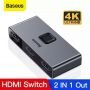 Thiết bị chia cổng HDMI 2 chiều Baseus Matrix HDMI Splitter (2to1/1to2 CAHUB-BC0G Default Title