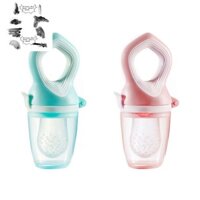 Thiết bị cho bé ăn và mọc răng bằng silicon- Núm vú trái cây mịn, Đồ chơi mọc răng cho trẻ sơ sinh và trẻ nhỏ.