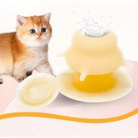 Thiết bị cho thú cưng ăn chống trượt Bát dung tích 230ml, thích hợp cho chó nhỏ, mèo, trẻ sơ sinh và thú cưng, với 4 núm vú giả silicon và chai cho ăn