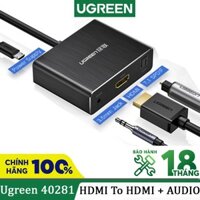 Thiết Bị Chuyển HDMI Sang HDMI Kèm Audio 3.5mm Ugreen 40281 Cao Cấp