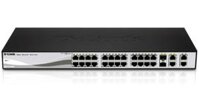 Thiết bị chuyển mạch D-Link 24 10/100/1000BASE-T PORTS + 4 SFP PORTS WEB SMART SWITCH (DGS-1210-28)