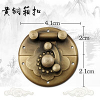 Thiết Bị Cố Định Tất Cả Đồng Cổ Phong Cách Cũ Khóa Hộp Khóa Khóa Khóa Kéo Khóa Hộp Gỗ Cố Định Phần Cứng Phụ Kiện Đồng Hành Lý Sừng Khóa