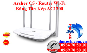 Router Gigabit băng tần kép không dây AC1200 Archer C5